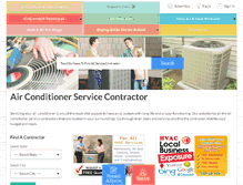 Tablet Screenshot of airconditionerservicecontractors.com